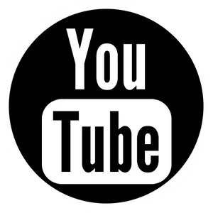 Blackand White You Tube Logo PNG Image