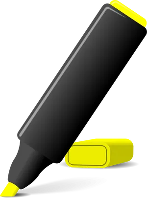 Blackand Yellow Highlighter PNG Image