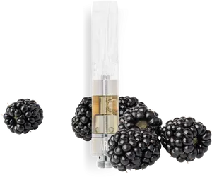 Blackberry Flavored Vape Cartridge PNG Image