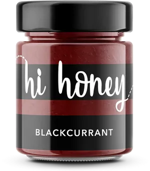 Blackcurrant Honey Jar Product PNG Image