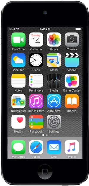 Blacki Pod Touch Displaying Apps PNG Image