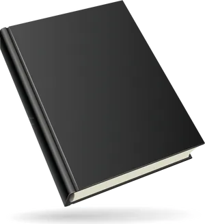 Blank Black Book Cover Floating PNG Image