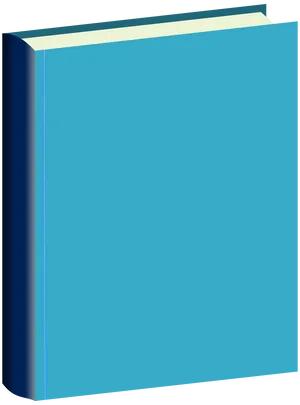 Blank Blue Book Cover Standing PNG Image