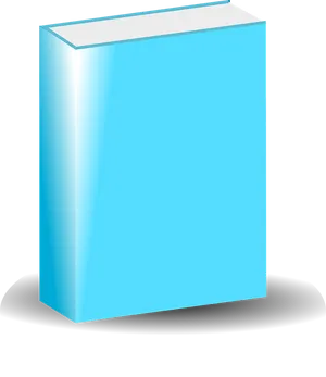 Blank Blue Book Cover Standing PNG Image