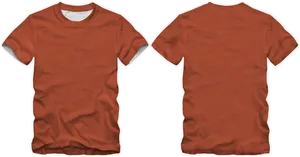 Blank Brown T Shirt Template Front Back PNG Image