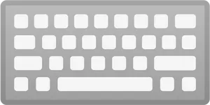 Blank Computer Keyboard Layout PNG Image