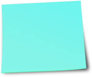 Blank Cyan Postit Note PNG Image