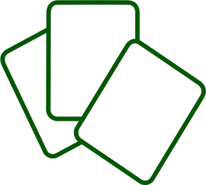 Blank Green Playing Cards PNG Image