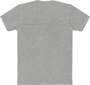 Blank Grey T Shirt Back View PNG Image