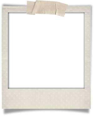 Blank Polaroid Frame Taped PNG Image