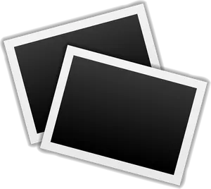 Blank Polaroid Frames Overlapping PNG Image