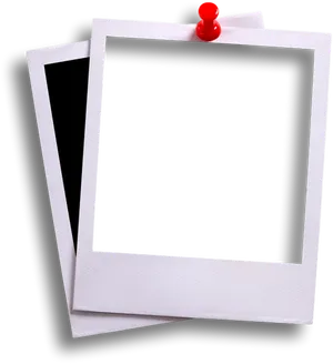 Blank Polaroid Frames Pinned PNG Image