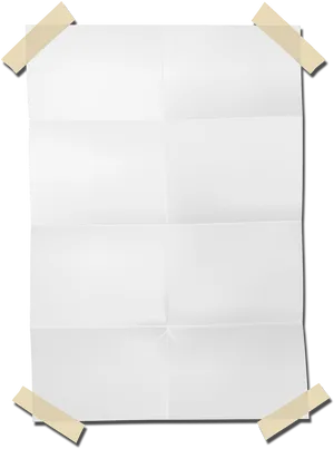 Blank Torn Paper Tapedto Wall PNG Image