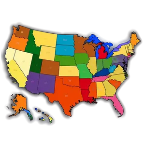 Blank Us Map For Coloring Png 06122024 PNG Image