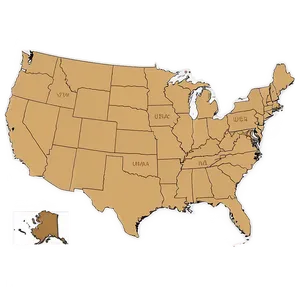 Blank Usa States Map Png Dwi74 PNG Image