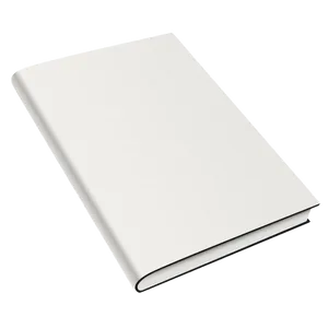 Blank White Book Cover Mockup PNG Image