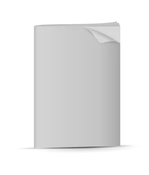 Blank White Book Cover Standing PNG Image