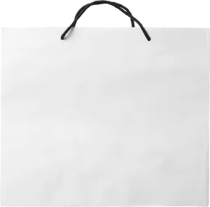 Blank White Paper Shopping Bag PNG Image