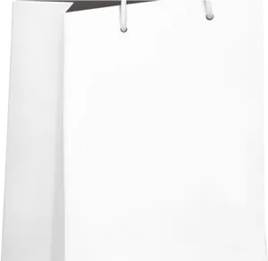 Blank White Shopping Bag PNG Image