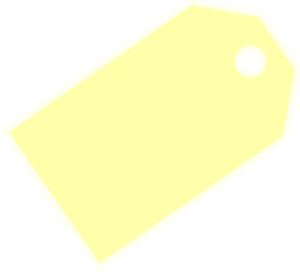 Blank Yellow Price Tag PNG Image