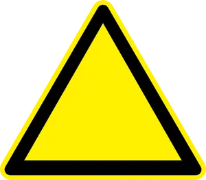 Blank Yellow Triangle Sign PNG Image