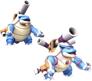 Blastoise Pokemon Action Pose PNG Image