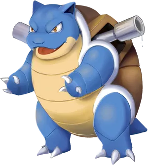 Blastoise Pokemon Character PNG Image