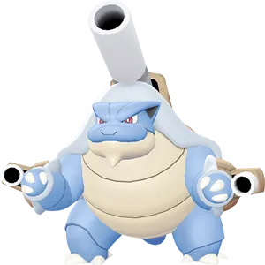 Blastoise Pokemon Character PNG Image