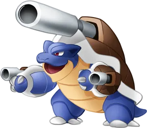 Blastoise Pokemon Character PNG Image