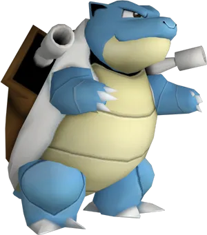 Blastoise Pokemon Character PNG Image