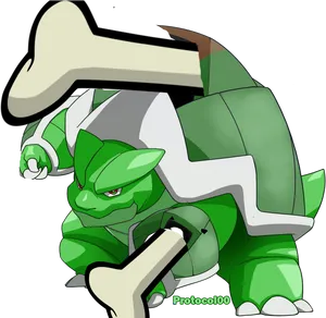 Blastoise Pokemon Fan Art PNG Image