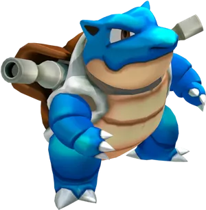 Blastoise Pokemon3 D Model PNG Image