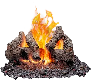 Blazing Firewood Transparent Background.png PNG Image