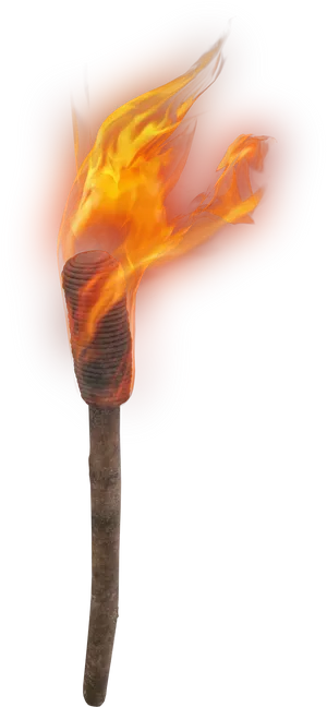 Blazing Torch Against Dark Background.jpg PNG Image