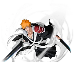 Bleach_ Anime_ Character_ Action_ Pose PNG Image