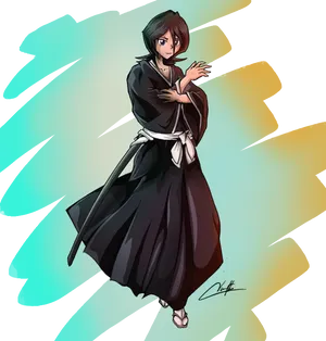 Bleach Anime Character Stance PNG Image