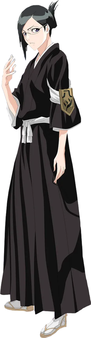 Bleach Character Nanao Ise Standing Pose PNG Image