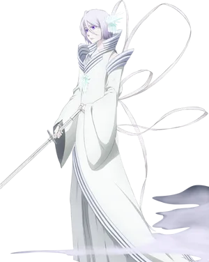 Bleach Sode No Shirayuki Character Pose PNG Image