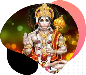 Blessing_ Hanuman_ Heart_ Background PNG Image