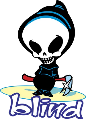 Blind Skateboarding Skeleton Logo PNG Image