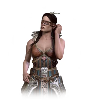 Blindfolded Fantasy Sorceress PNG Image