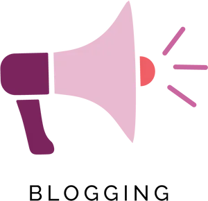 Blogging Megaphone Graphic PNG Image