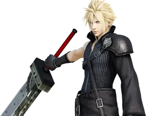 Blond Haired Warriorwith Sword PNG Image