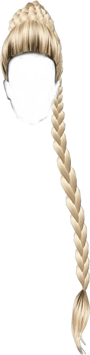 Blonde Braided Hairstyle Graphic PNG Image