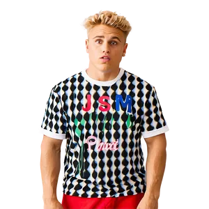 Blonde Manin Patterned Shirt PNG Image