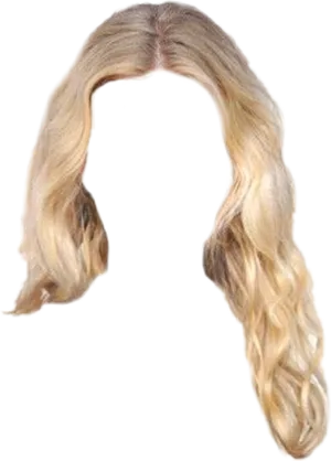 Blonde Wavy Hairstyle Transparent Background PNG Image