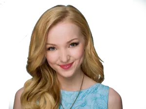 Blonde Woman Smiling Portrait PNG Image