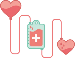 Blood Donation Concept Illustration PNG Image