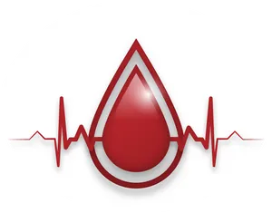 Blood Donation Heartbeat Icon PNG Image