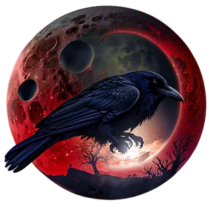 Blood Moon And Raven Png 16 PNG Image